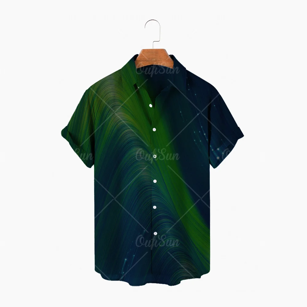 

2023 New men's shirt Hawaiian casual single button wild shirt printed short sleeve shirt top