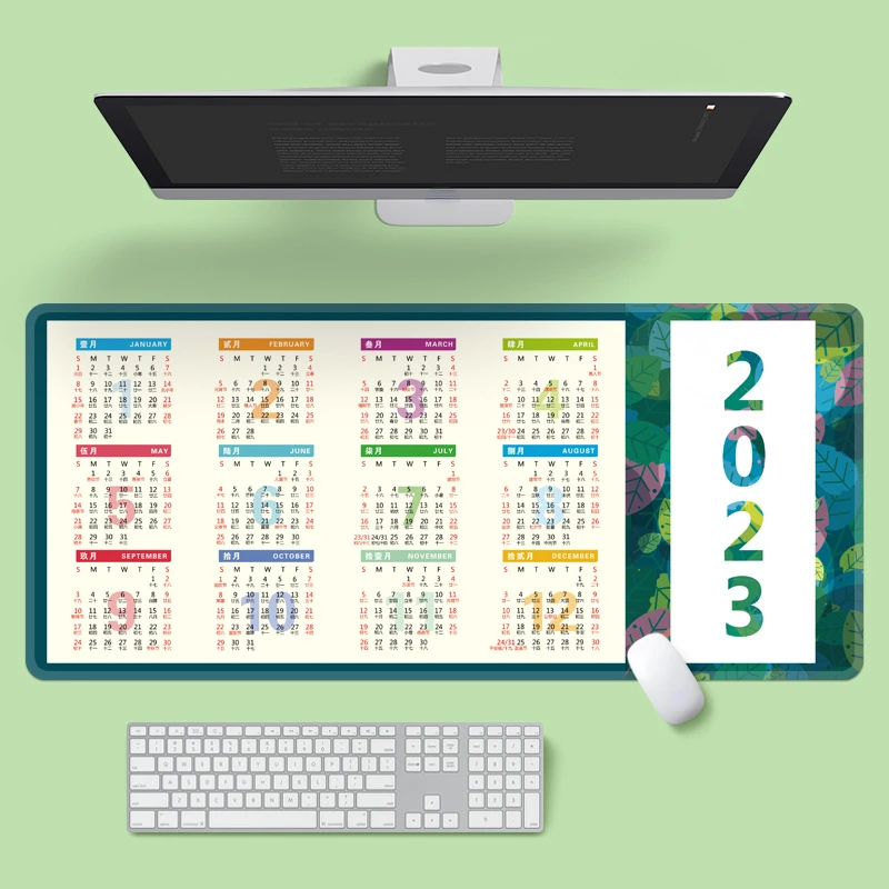 2023 Calendar Mouse Pad for Computer Laptop Notebook Rectangle Oversized Non Slip Office Desk Calendar Table