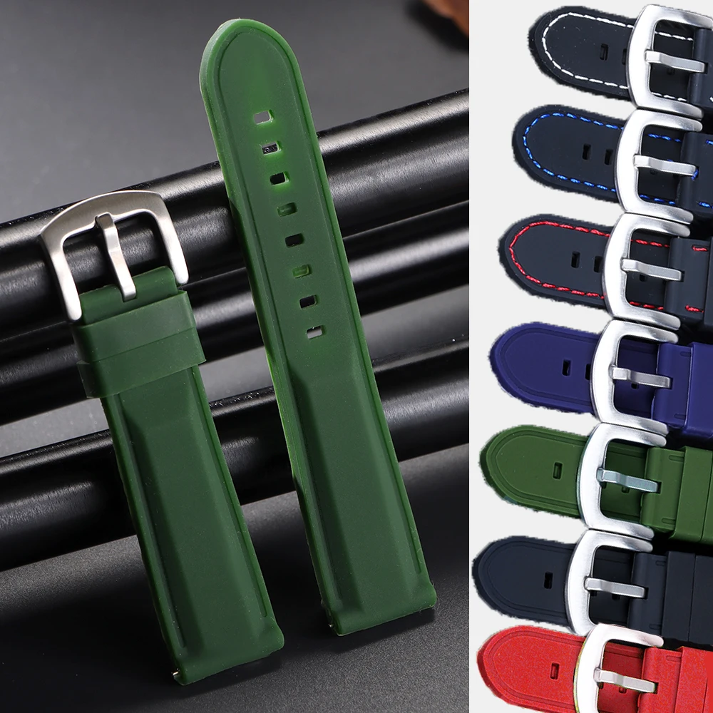 Universal Silicone Rubber Soft Watch Band - Premium Quality Wristband Accessory