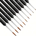 10pcs Black Round