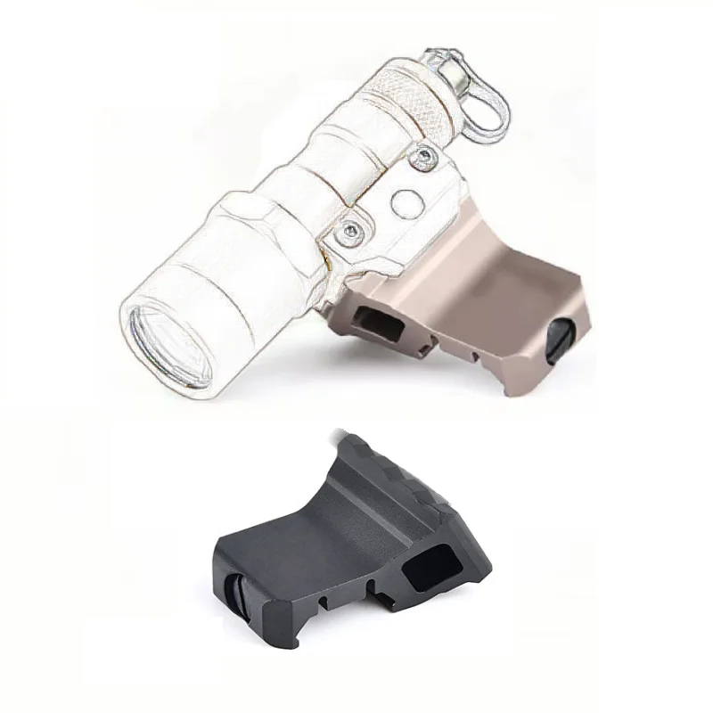 NEW Tactical Scout Light Outdoor Offset Mount For M300 M600 Airsoft Flashlight Base Weapon Light Fit 20mm Rail Mount Accessory