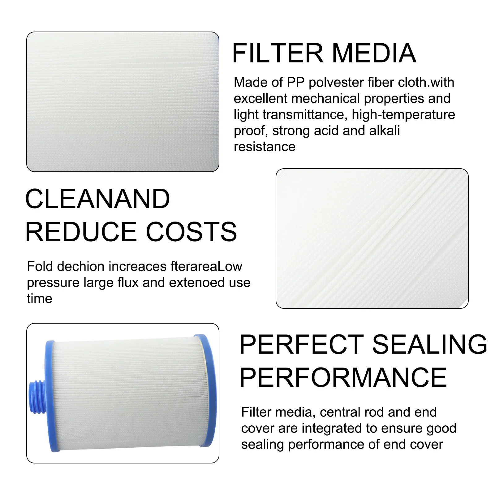 210X152mm Spa Filter For PWW50 6CH-940 Filter Cartridge System Element Children Swimming Pool Filter Accessories 5