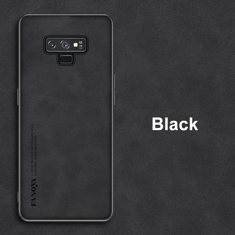 Elegant Matte Silicone & PU Leather Back Cover – Premium Luxury Phone Case