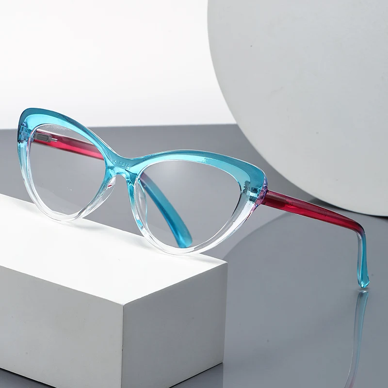 2024 Butterfly Presbyopia Women's Glasses Purple Green Cat Eye Reading Glasses Frame Blue Light Blocking Reading Glasses For Men 2