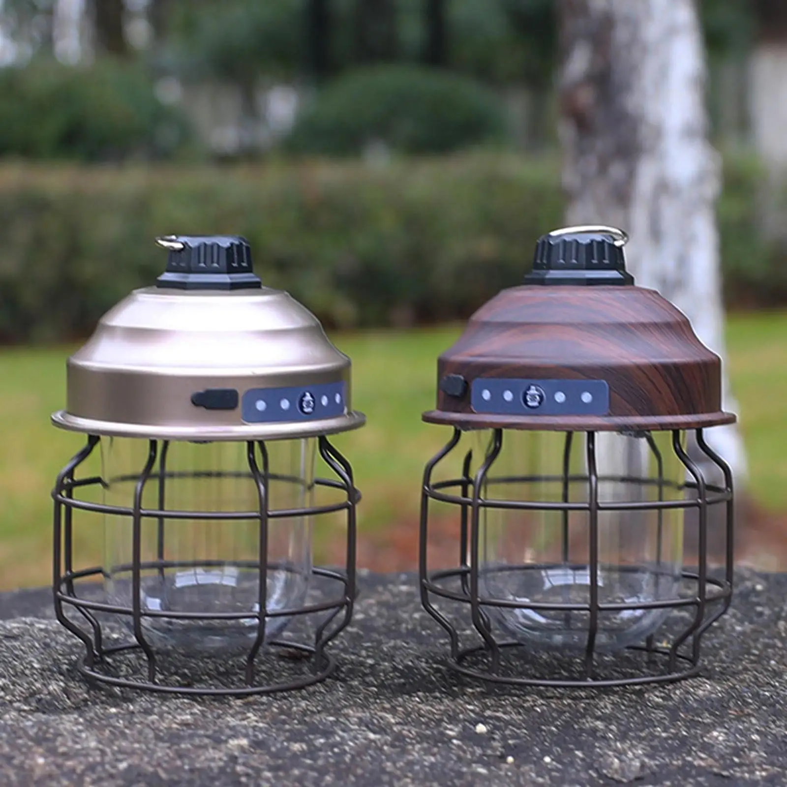 Vintage Style Camping Lantern Light Tent Lamp USB Rechargeable for Outdoor