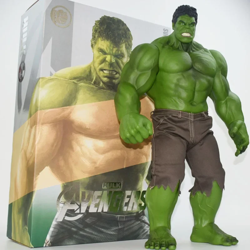 thumbnail image 1 of Figuras de anime de Marvel de 55 cm de gran tamaño, personajes de acción de Hulk, adornos de escritorio, modelo de colección para niños, juguetes, regalo de Navidad para niños, 1 of 5