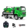 RTR LESU 4*4 RC Skip Loader Truck 1/14 Remote Control Hydraulic Metal Dumper 3-speed Swing Arm Dump Car Model Light Sound System 1