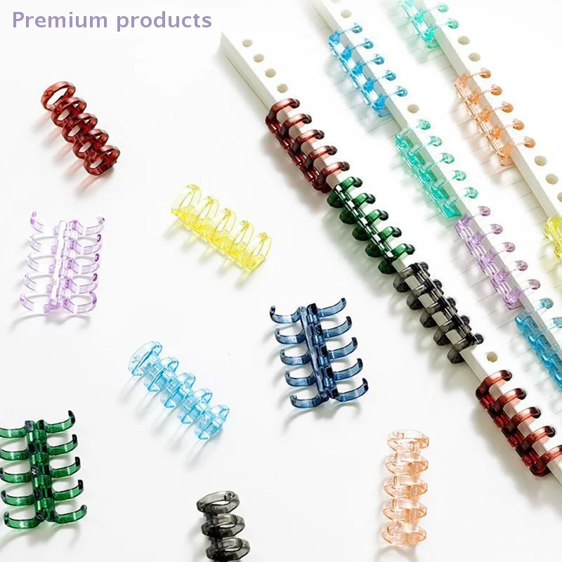 20Pcs Binder Buckle for Loose-Leaf Books 5-Hole Binding Ring DIY Punch Accessories Comfortable Home Office Supplies - 6