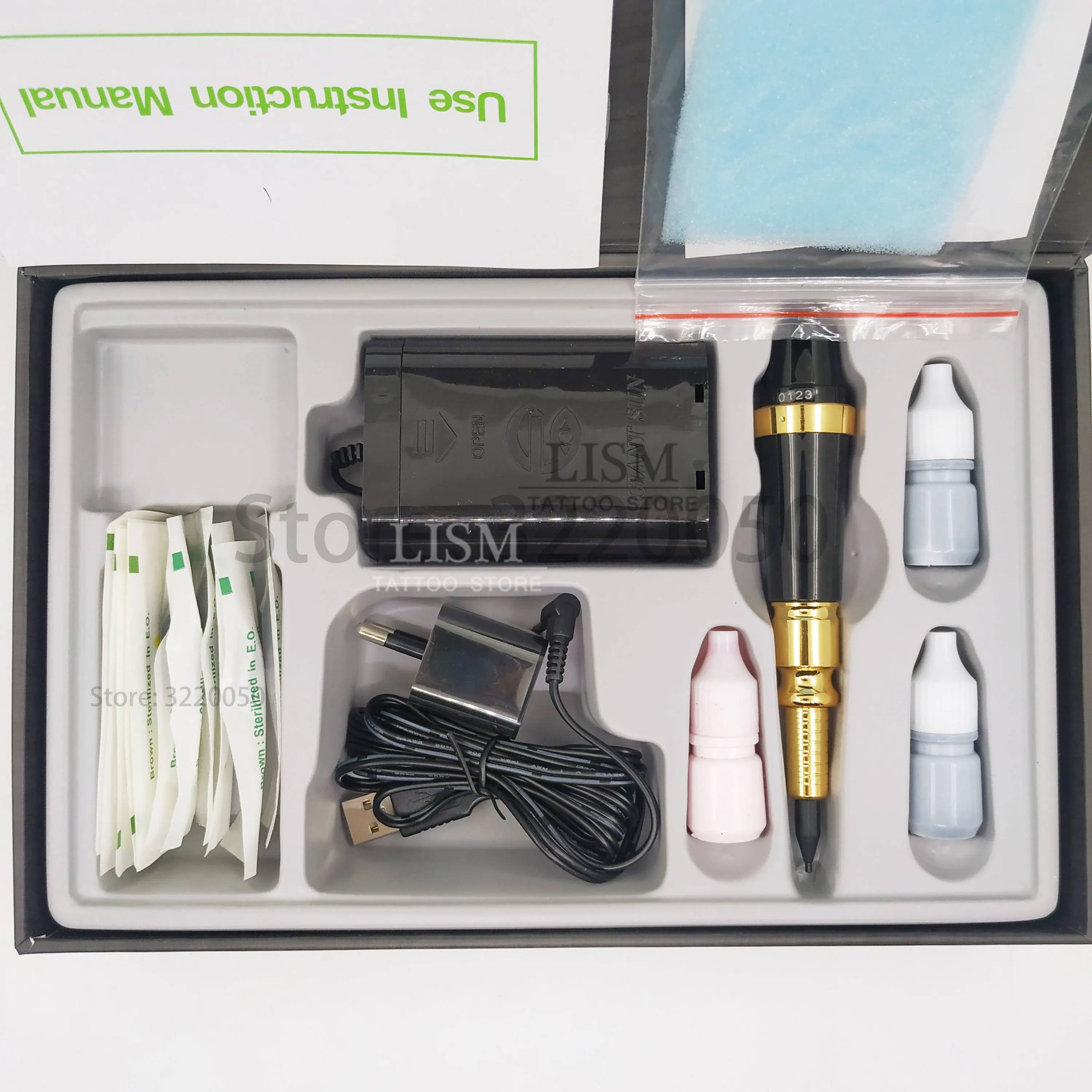 Tattoo Gun Permanent Makeup Machine Kit Battery Complete For Taiwan Giant Sun G-8650 G-9410 9420 tattoo supplies tattoo kit