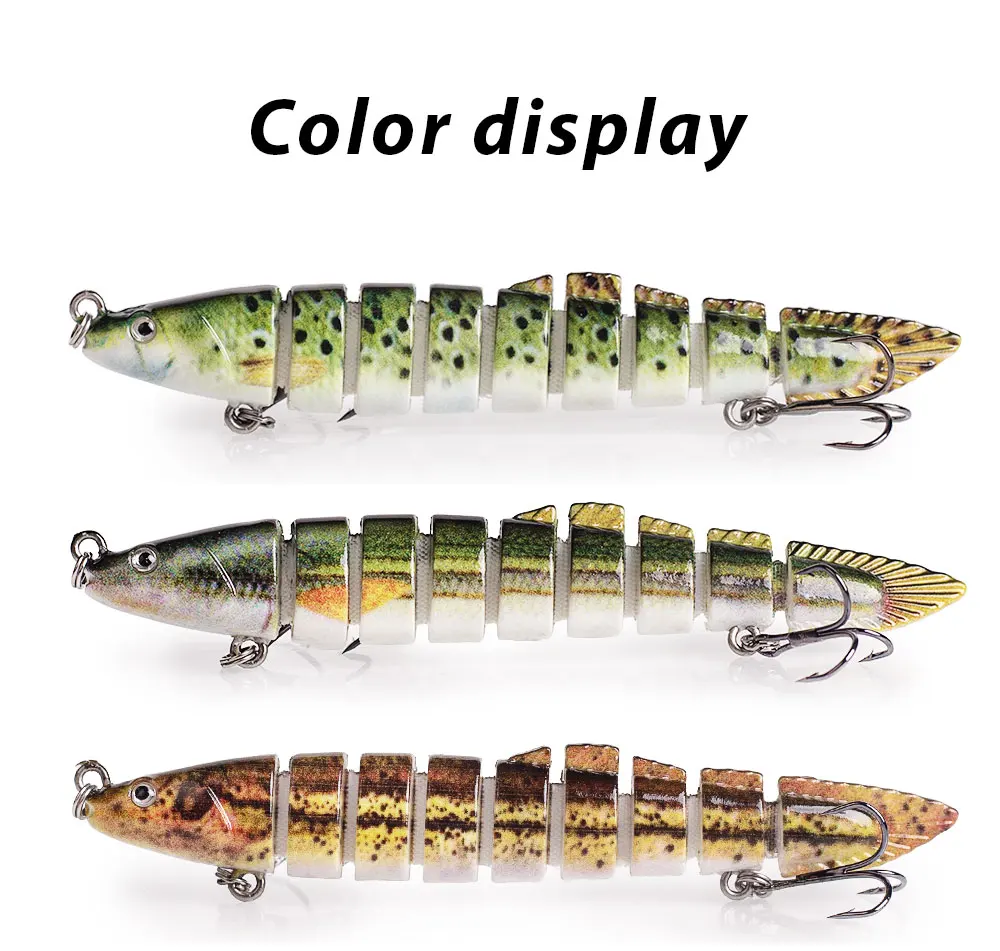 Hanlin Qualität Mini Aal Angeln 10cm 10g Multi Jointed Köder Minnow Wobbler künstliche Köder harte Swimbait Bass Hecht Tackle – Detail 8