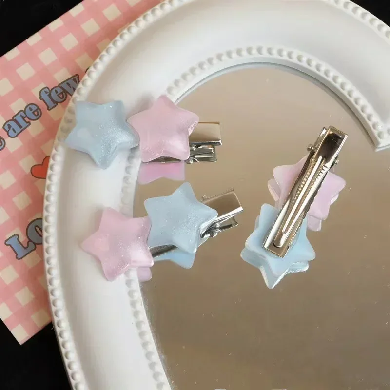 Haarnadeln Mit Gelben Sternen – 4 Stück, Flauschig & Weich, Rutschfest – Süßer Haarschmuck Für Pony & Styling