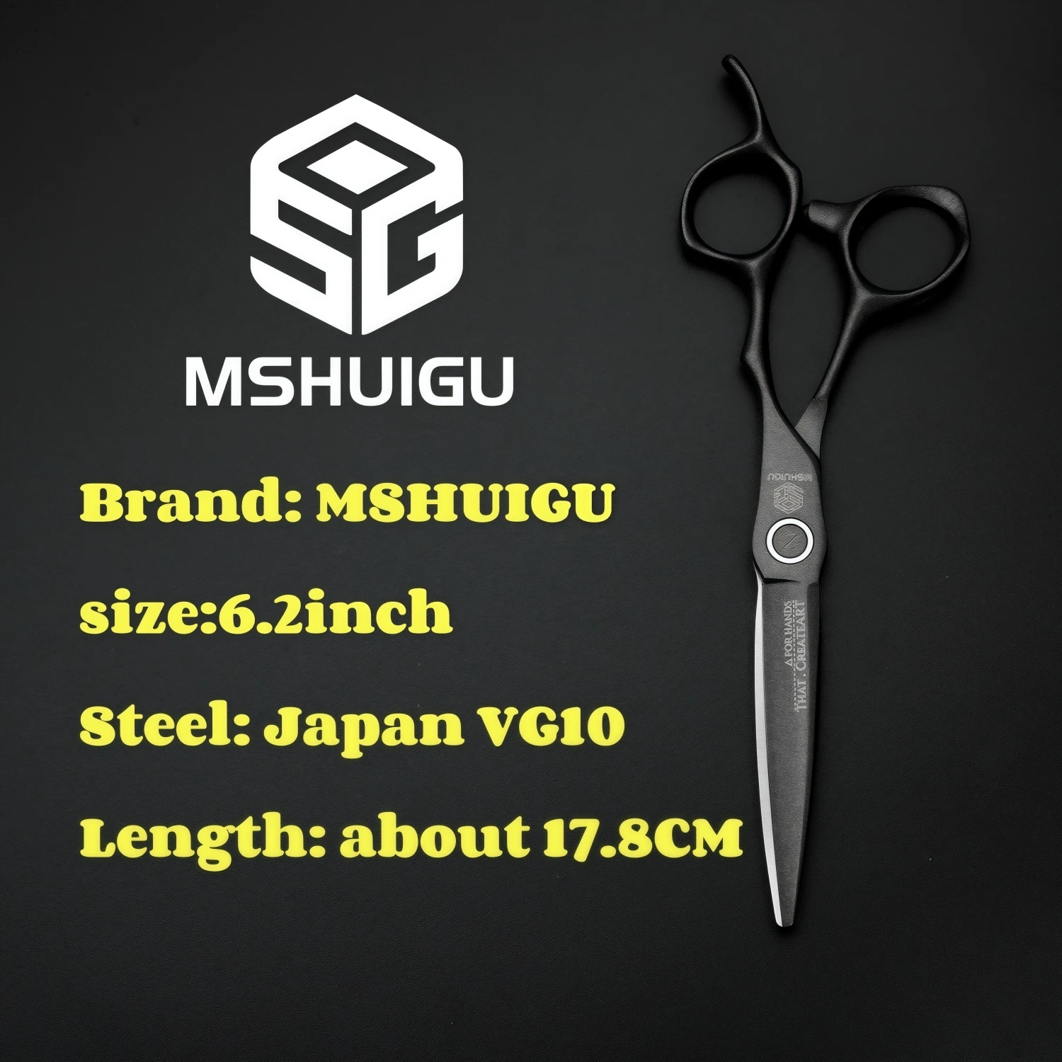 MSHUIGU 6,2 Zoll multifunktionale professionelle Haarschere Effilierschere VG10 Edelstahl Friseurwerkzeuge mit Halskette – Detail 6