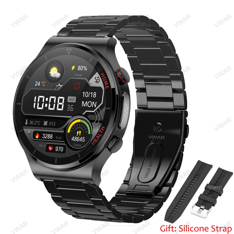 2022 NEW VWAR Smart Watch Sports Fitness Tracker Laser Therapy Body Temperature Measurement Blood Pressure Oxygen ECG Smartwatch 