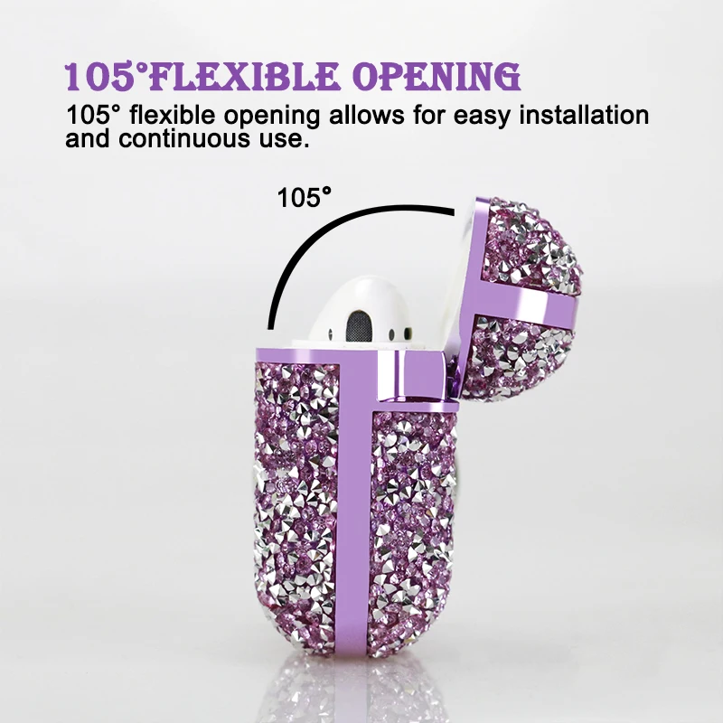 Sparkly Bling Glitter Diamond Case with Keychain Ring - Protective Cover