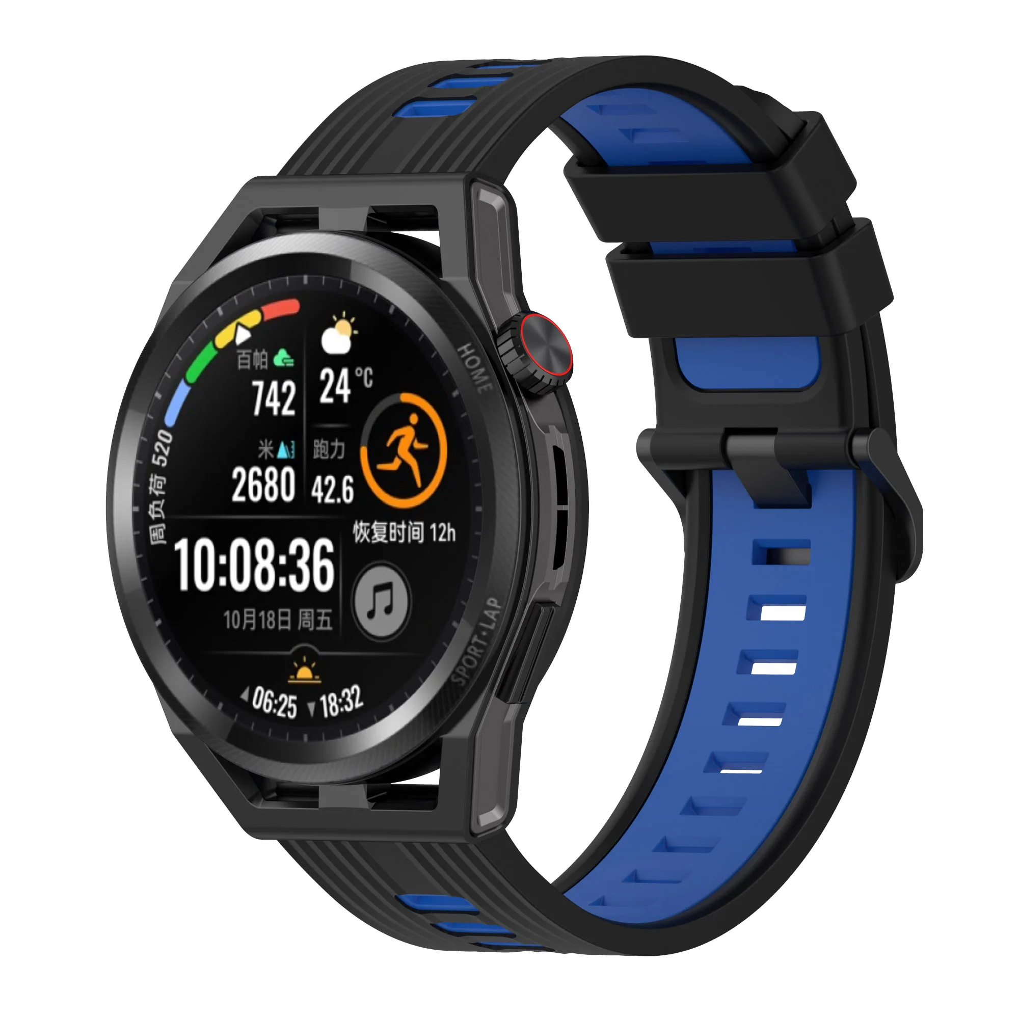 Ремешок силиконовый для Huawei Watch Gt3 46 мм/huawei Watch 3 Pro 48 мм ...