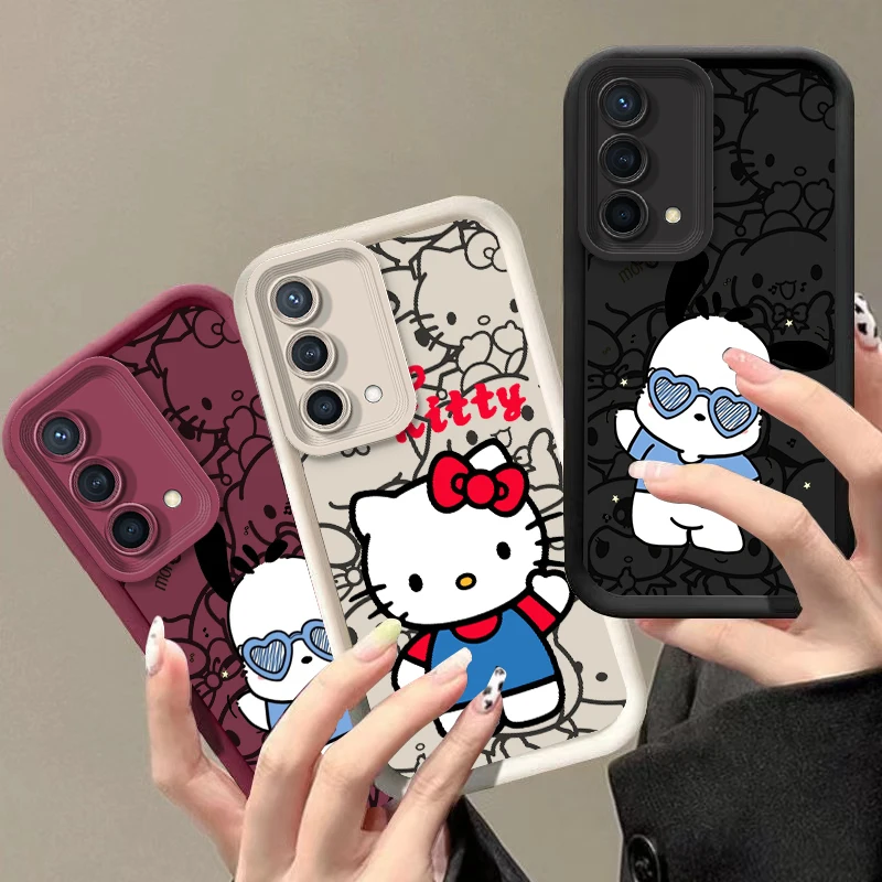 Cartoon Cinnamoroll Cat Per Reno X5 X3 10 8T 7Z 6 5 Pro Plus Pro 4G 5G Eye Ladder Phone Case