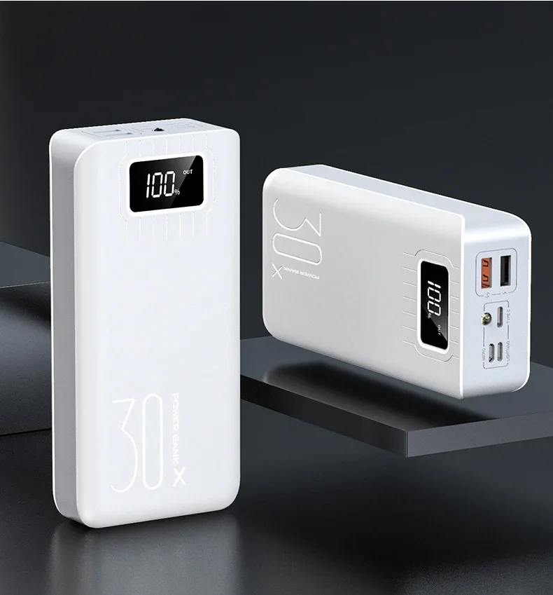 30000mAh/40000mAh Power Bank Portable Charging Poverbank Mobile Phone External Battery Charger Powerbank For Xiaomi Mi OPPO 3