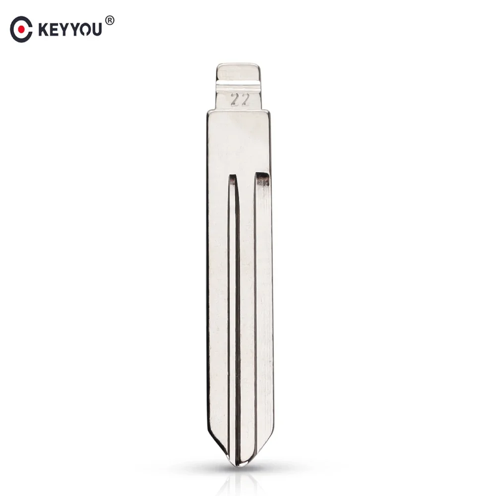 

KEYYOU New Replacement Metal Uncut Flip KD Remote Car Key Blade Type Number #22 for Nissan for Opel