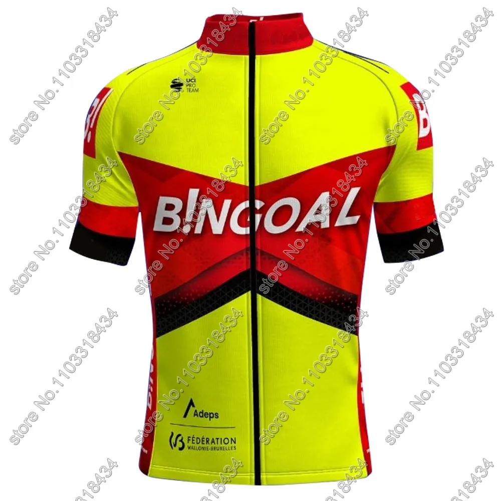 Bingoal WB Cycling Jersey Team Set Short Sleeve Men Belgium Clothing Road Bike Shirts Suit Bicycle Bib Shorts MTB Ropa