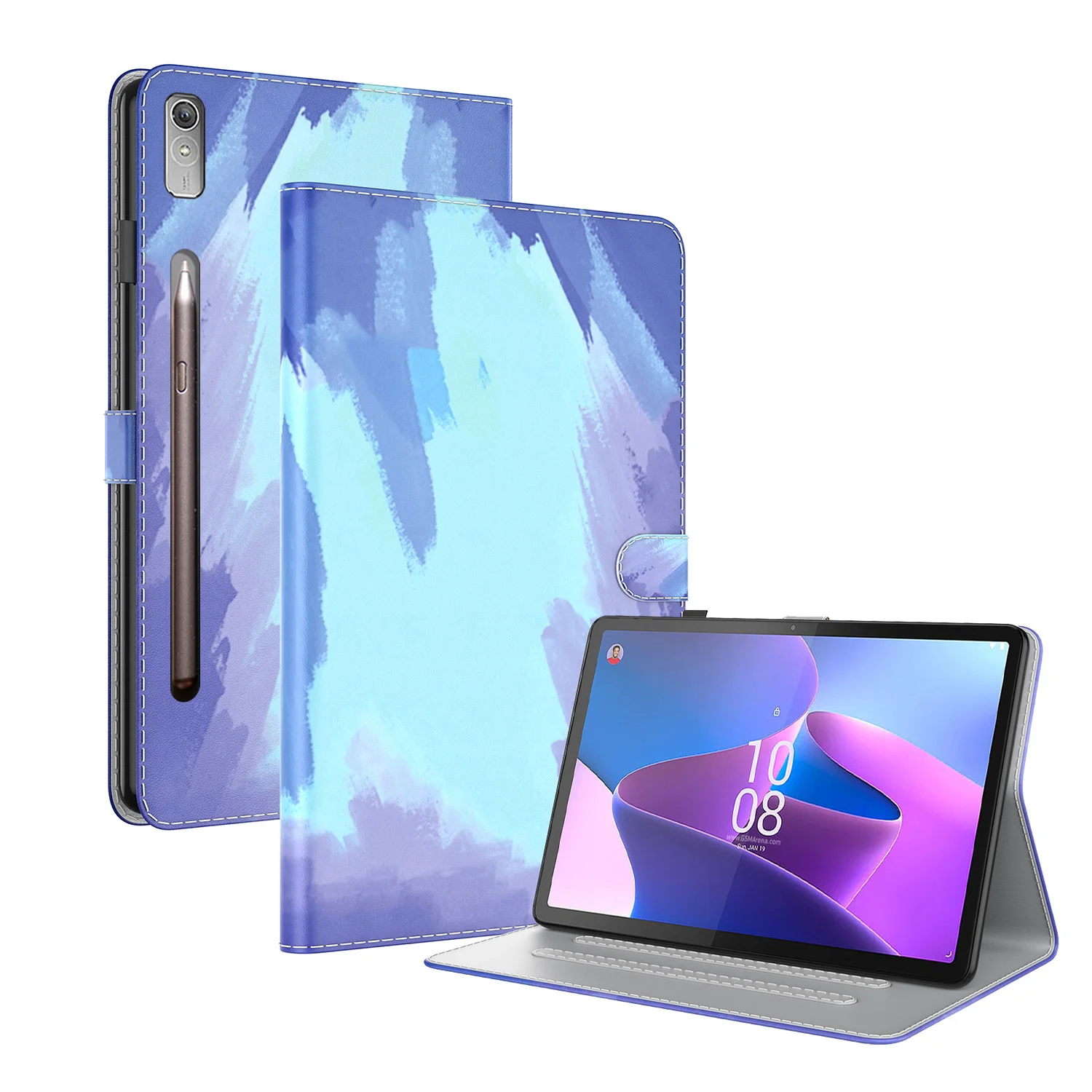 

Чехол для Lenovo Tab P11 Pro Gen 2 11,2 2022 TB-132FU, акварельный кожаный чехол-бумажник для планшета, чехол для Lenovo Xiaoxin Pad Pro 11,2