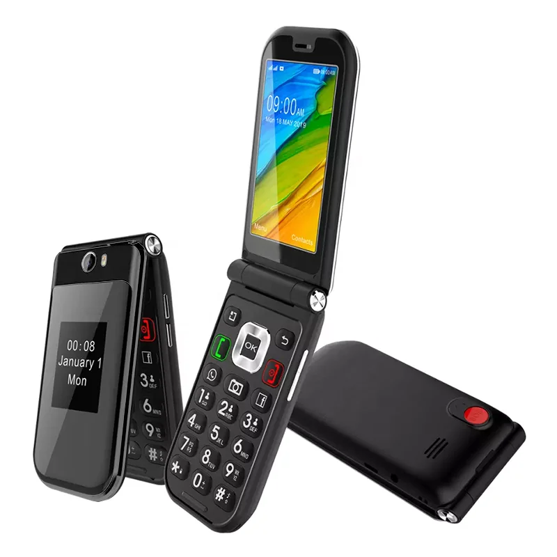 The Best Phone Google Play Available Q3 3+32GB New Model Android Flip Smartphone Free Shipping