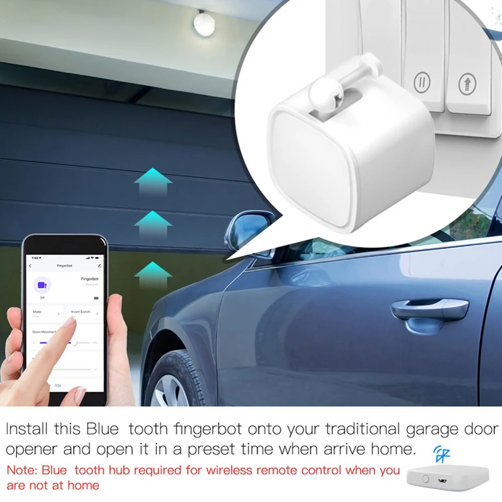 Tuya Bluetooth Finger Robot Switch Button Pusher and Tuya Bluetooth Gateway for