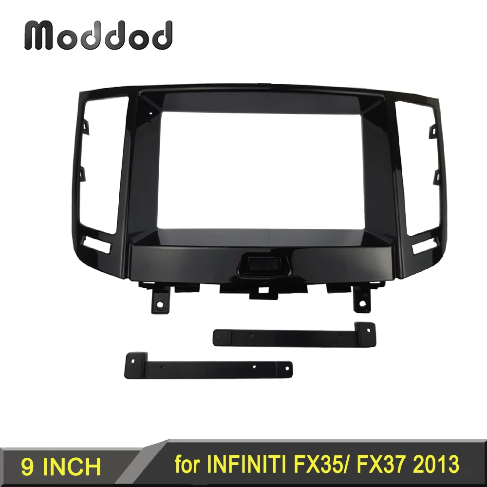 

Radio Fascia Frame Fit for INFINITI FX35 FX37 2013 9 INCH Stereo GPS DVD Player Install Panel Surround Trim Face Plate Dash Kit