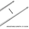 Wardrobe Rail Extendable Clothing Rail 48-80CM Stainless Steel Clothes Rod with End Sockets Screws Adjustable Closet Rail Pole 3