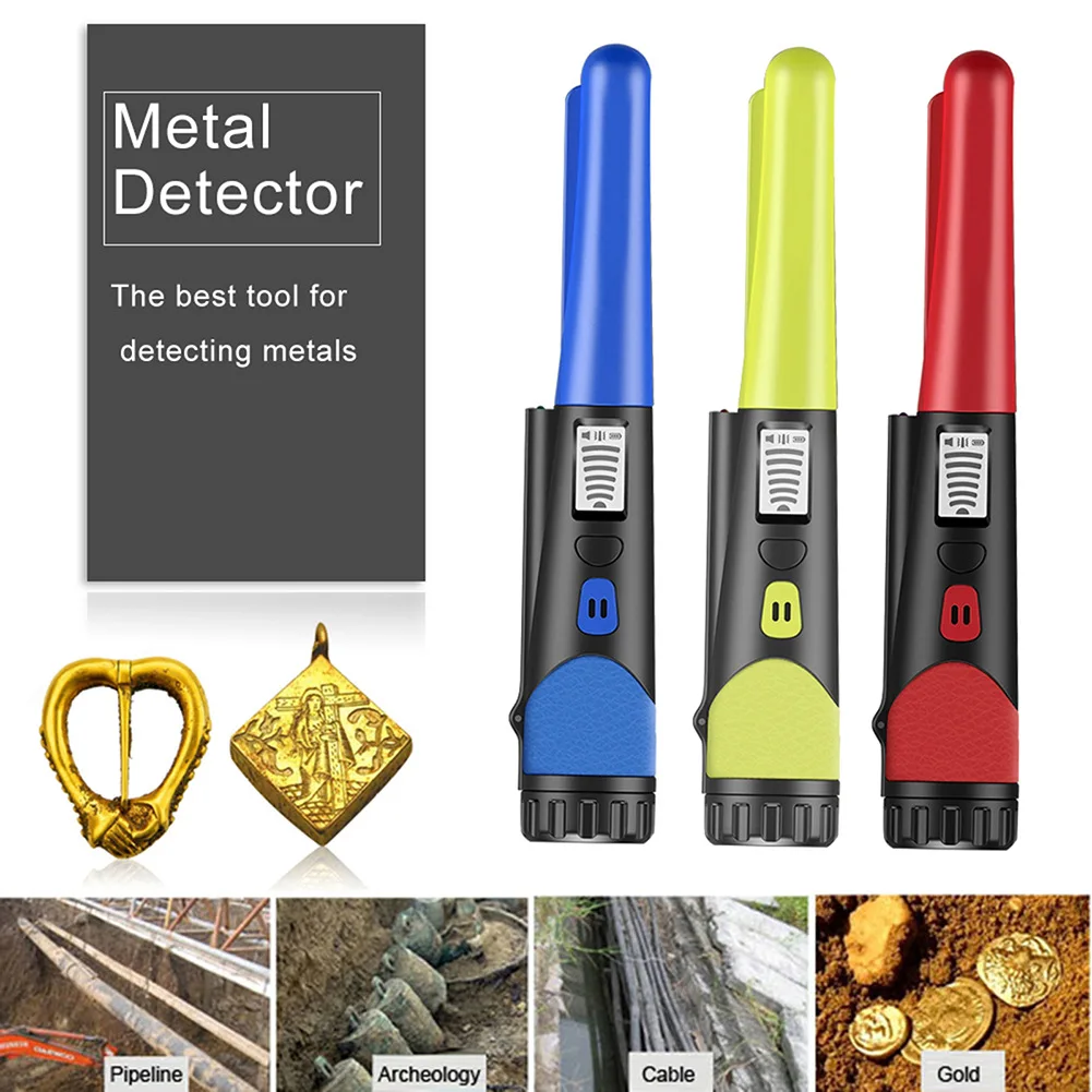 Handheld Metal Detector Positioning Rod Detector Pinpointing Metal Gold Depth Underground with LED Flashlight