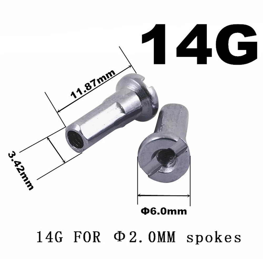 10x 14G / 2 mm Bicycle Bike Spoke Nipples MTB Mountain Cycling Bicycle Bike Spoke Screw Bolt Nuts Nipples Part Accessories bike accessories,bicycle spokes,bike spokes nipples