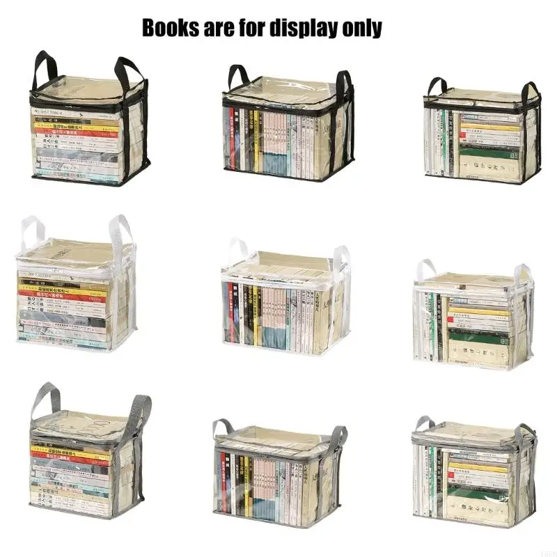 Y88B Book Organizers Foldable Book Box Waterproof Container Easy to Clean Toy Box Household Storage Case for School