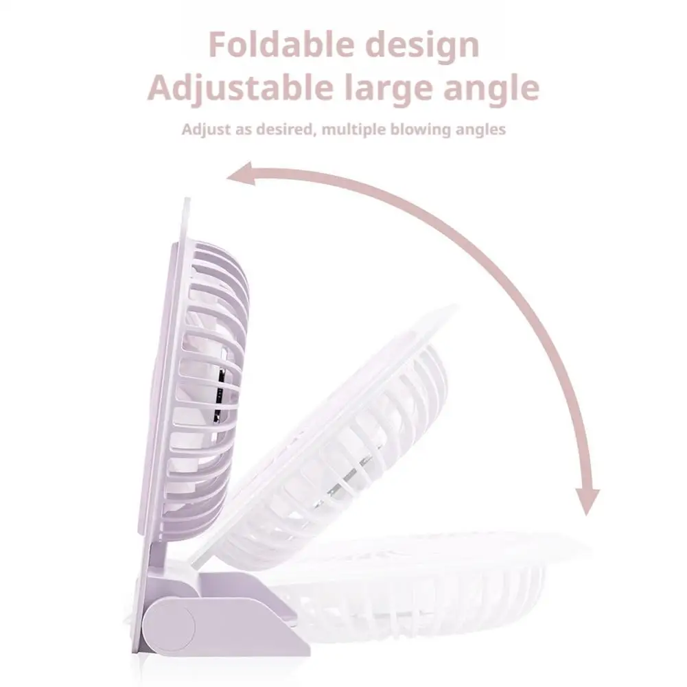 USB Rechargeable Magnetic Mini Desk Fan Portable Quiet Cooling Fan for Office 5