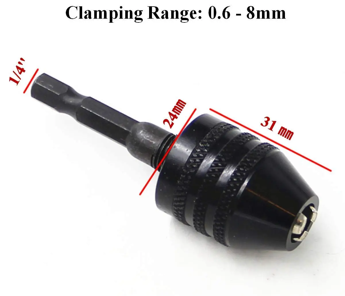 Drill Chuck Adapter 0.3-8mm Mini Jaw Quick Change Keyless Drill Bit Holder Clamp Fixing Device Electric Hex Shank Adaptor