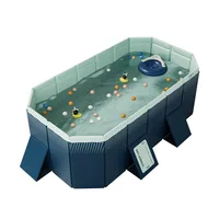 Piscine hors sol pliable, non gonflable, avec structure épaisse, portable, pour adultes et enfants, pour jardin. 1