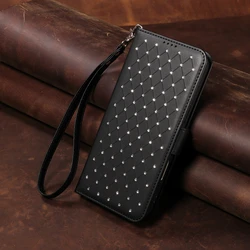 Luxury Artificial Diamond Leather Wallet Phone Case - Elegant Book Cover Design - Galaxy S20 FE (BK)