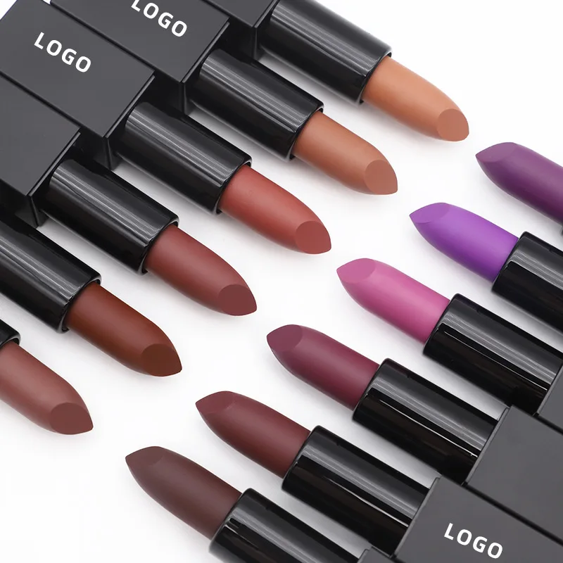 24 Color Matte Pigment Nude Lipstick Private Label Lipstick Bulk Makeup Beauty