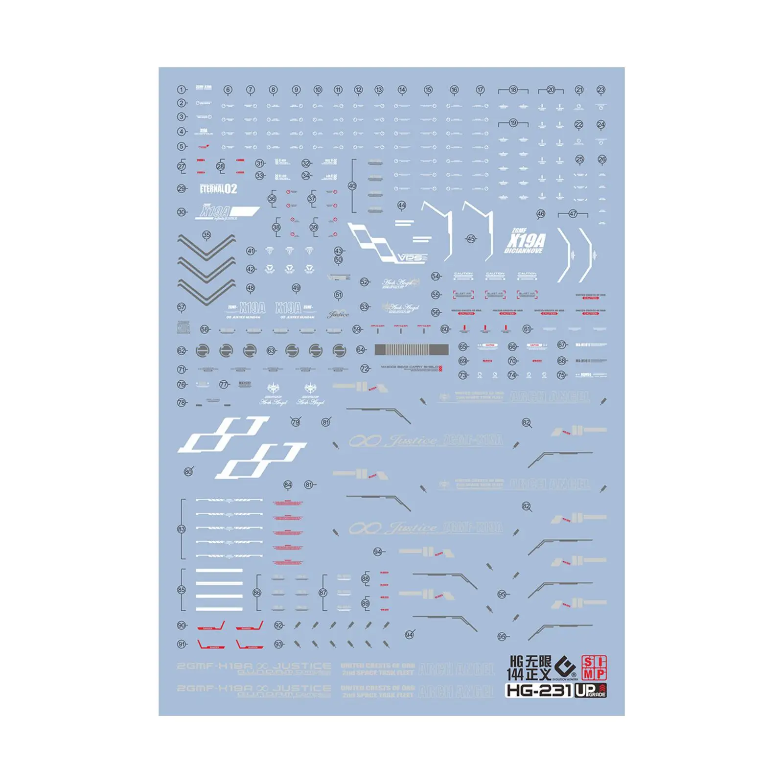 Model Paste Sticker DIY Modeling Model Accessory HG Model Decal for HG 1/144