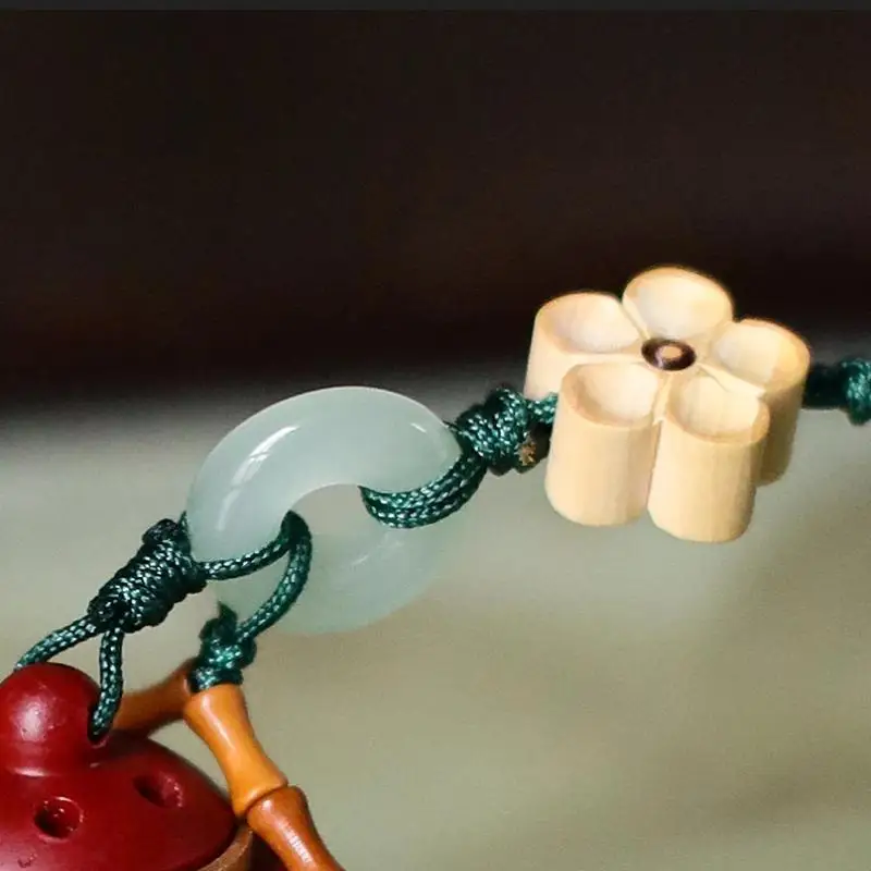 Natürliches Roherz Zinnober Lila Gold Farbe Sand Lotus Duft Beutel Schlüsselanhänger Neues Geschenkset im chinesischen Stil – Detail 4