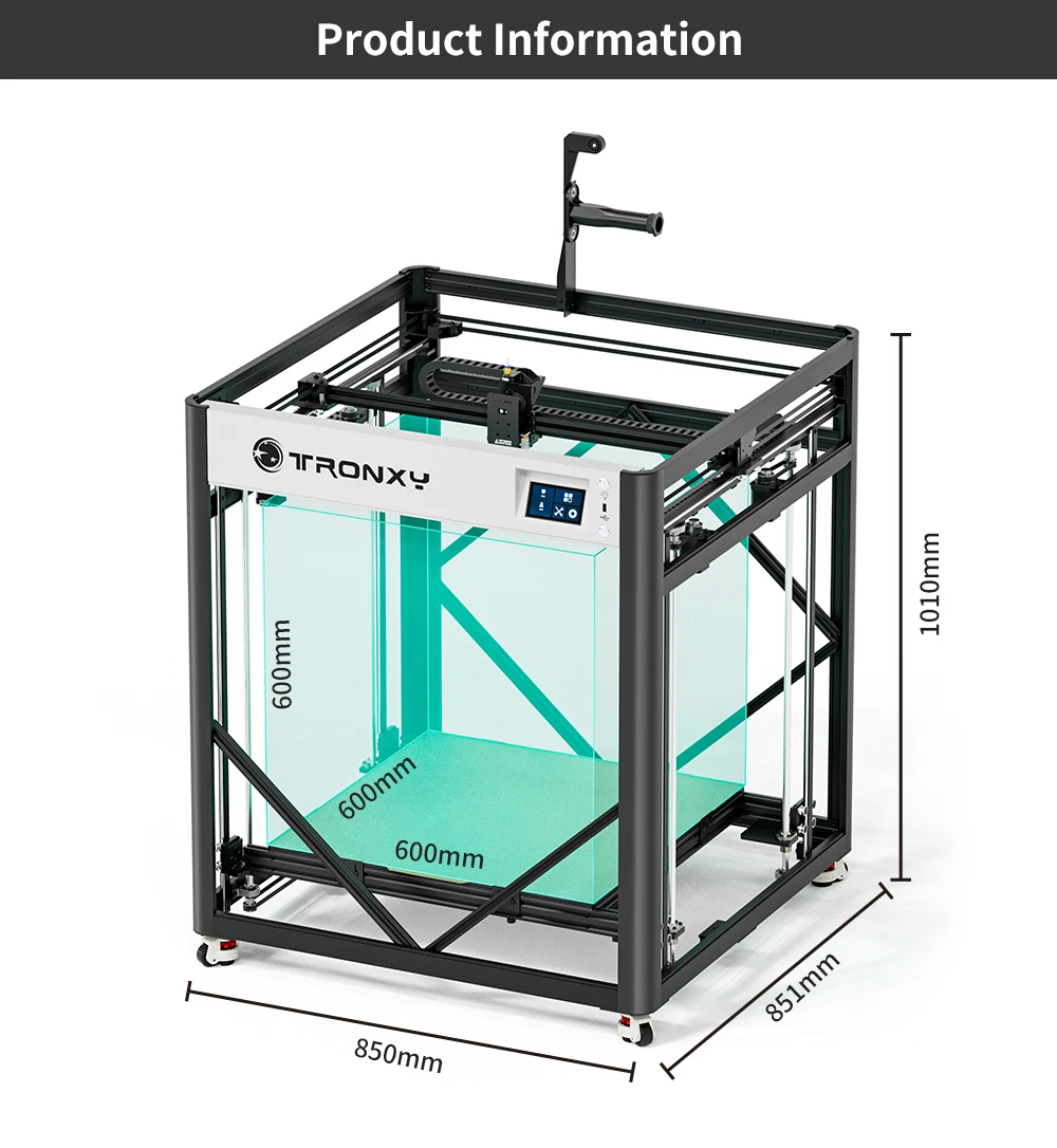 TRONXY VEHO 600A Full Enclosure 3D Printer 600*600*600mm Large Print Size With K