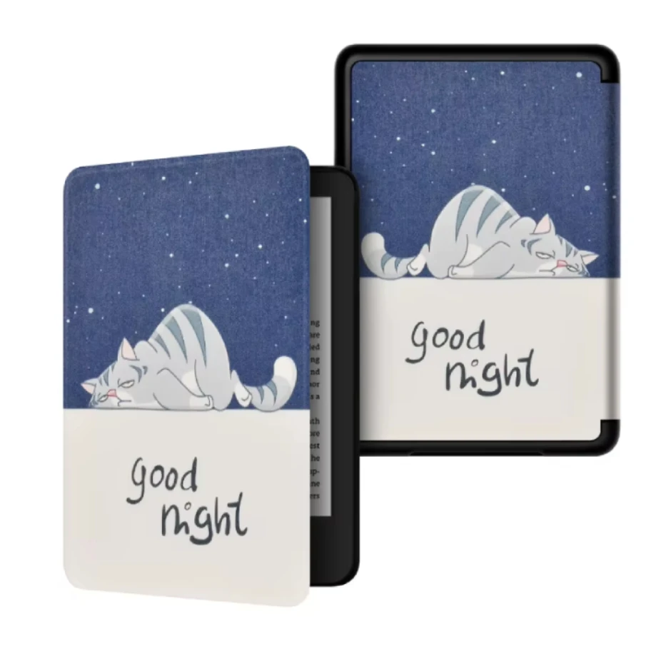 Premium Leather E-Reader Book Cover with Auto Wake Sleep Function