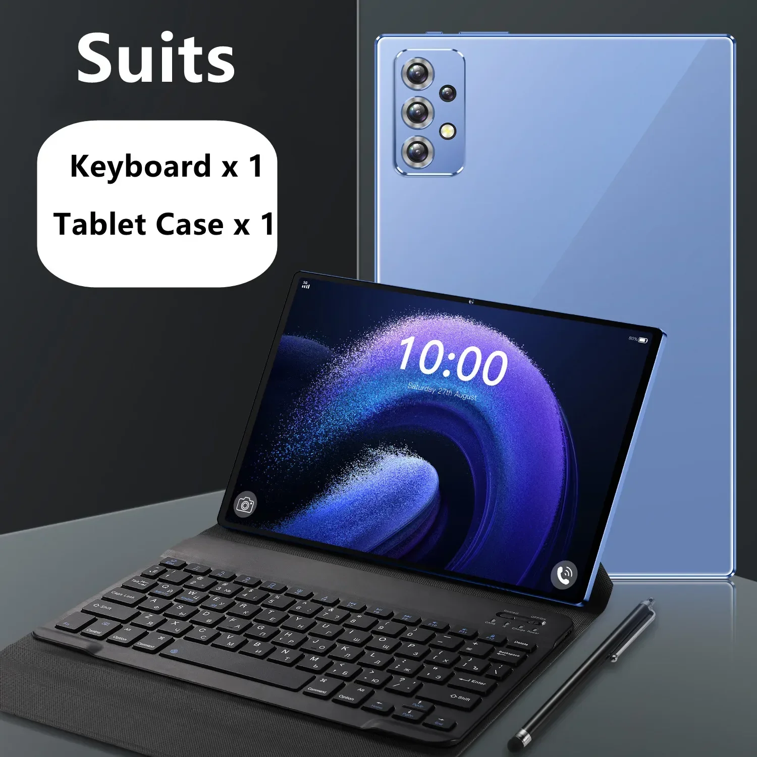 thumbnail image 1 of Tableta PAD 6 PRO versión global, Android 13, 10,1 pulgadas, 16 GB, 512 GB, 5G, doble SIM, llamadas, GPS, Bluetooth, WiFi, Google Tablet PC, 1 of 5