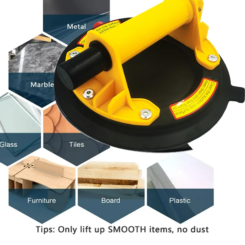 8 Inch Vacuum Suction Cup 220Kg Carrying Capacity for Granite Tile Glass Manual Lifting electric vacuum suction cup