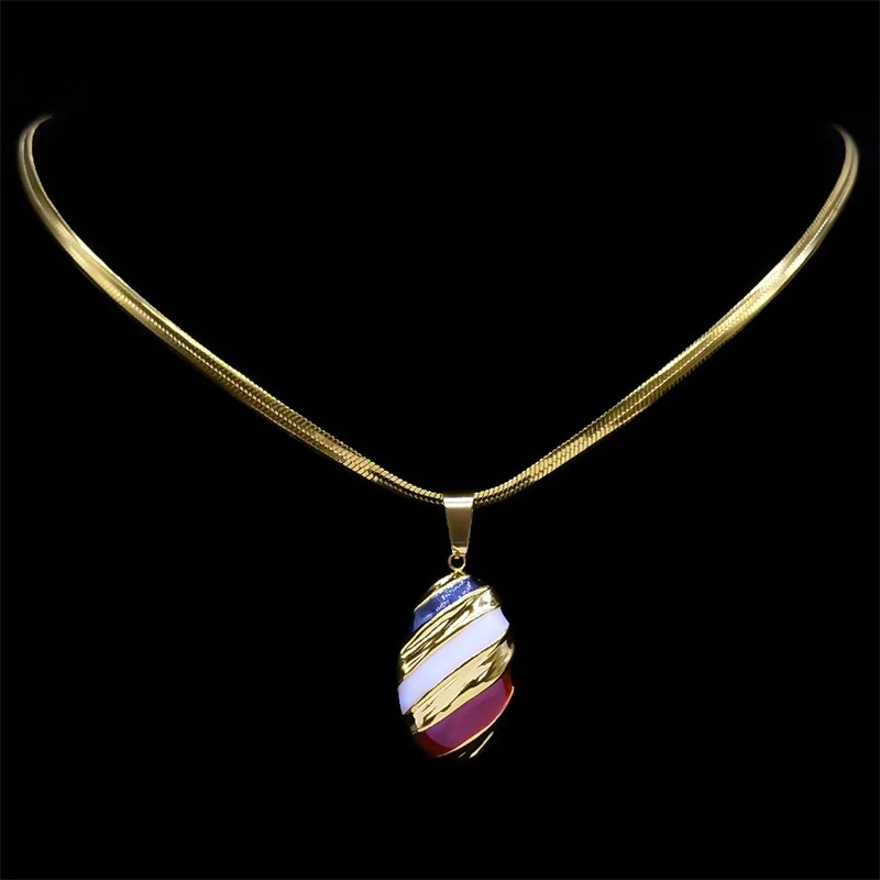 Ästhetische geometrische Anhänger Halskette für Frauen Edelstahl Gold Farbe Y2k Coole Schlüsselbein Kette Mädchen Kragen Jewerly NZZZ405S1 – Detail 8