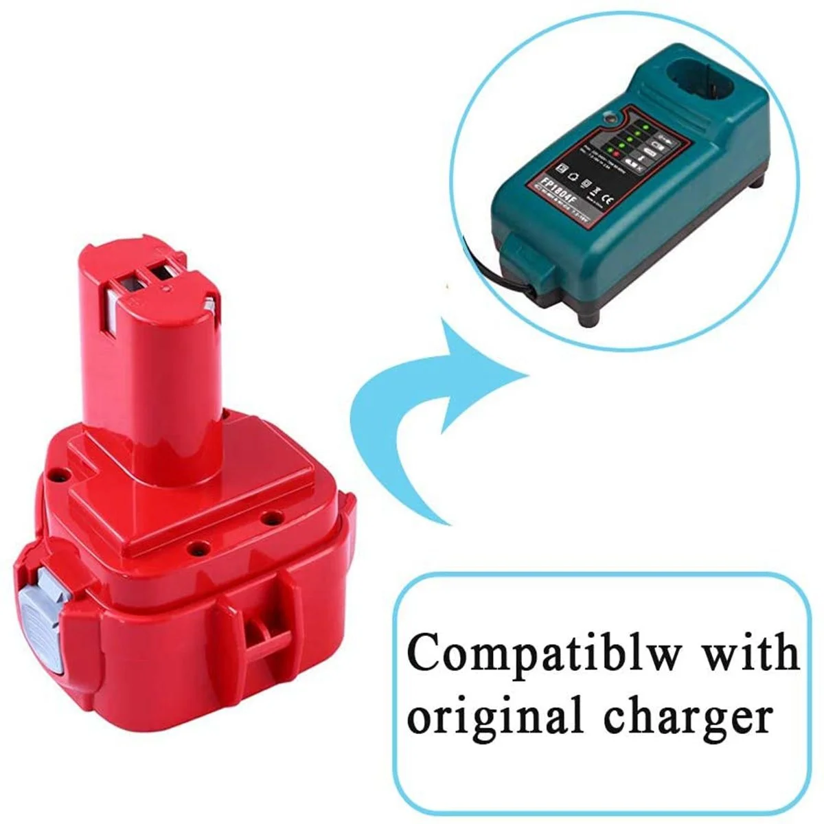 Replacement Battery for Makita 12V 3.0Ah/4.0Ah NiMH Rechargeable Power Tools, power tool battery