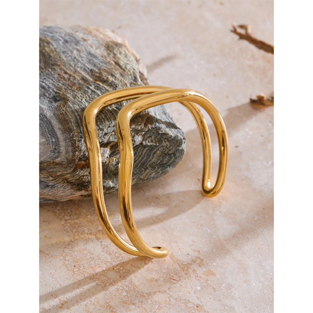 Yhpup Stainless Steel Bracelet Bangle