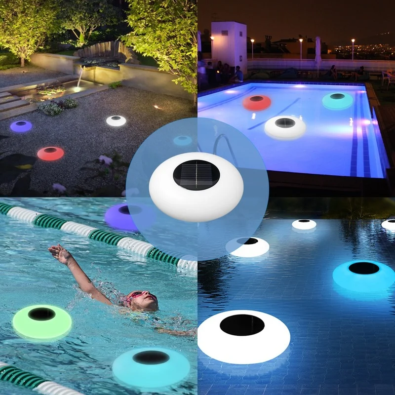 Luzes LED solares externas à prova d'água Lâmpada Boondoggle Luz de piscina Lâmpada de gramado externa à prova d'água Luzes de jardim Luzes solares_voghion.com