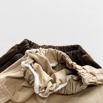 1-6 سنوات الاطفال سراويل تقليدية 2025 جديد للأطفال الربيع والخريف الفتيان السراويل البضائع الكورية الأطفال بلون السراويل في الهواء الطلق 5