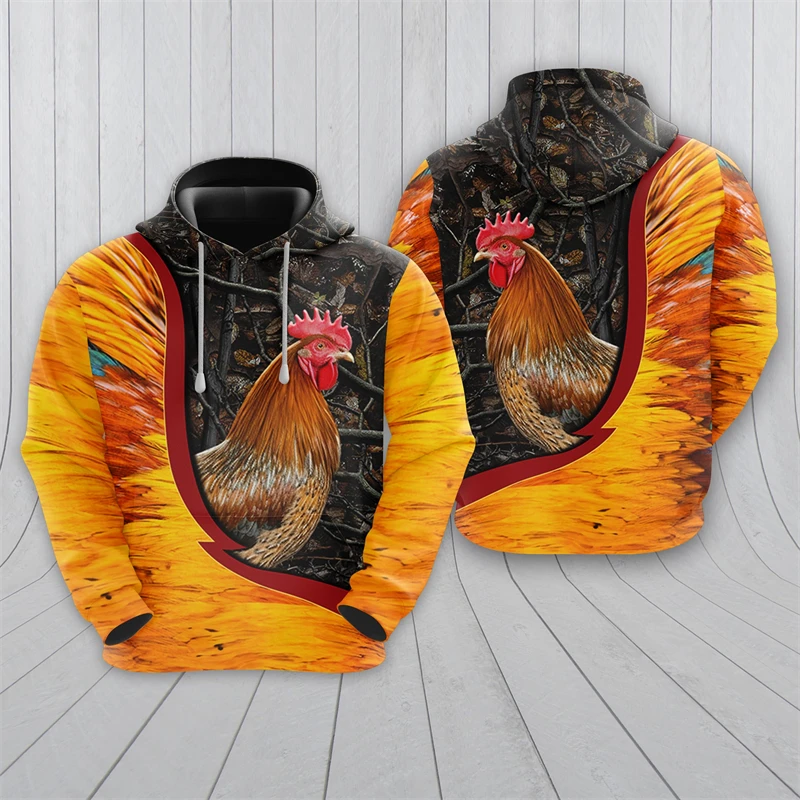

Hawaiian Chicken 3D Printed Hoodies For Men Clothes Casual Rooster Graphic Sweatshirts Harajuku Fashion Women Hoody Y2k Boy Tops