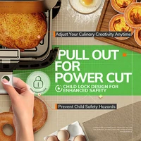 MIUI 5L Air Fryer, Electric Hot fryer Oven Oilless Cooker with Touch Control & Nonstick Basket & Visible Window, Family Size 5