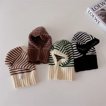 Children's Baby Knit Hooded Scarf Caps 1